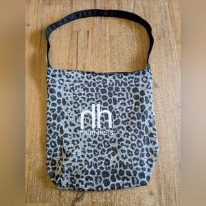 HEIDI HESS Tote Leopard Animal print Black And Gray RReversible Shoulder Bag